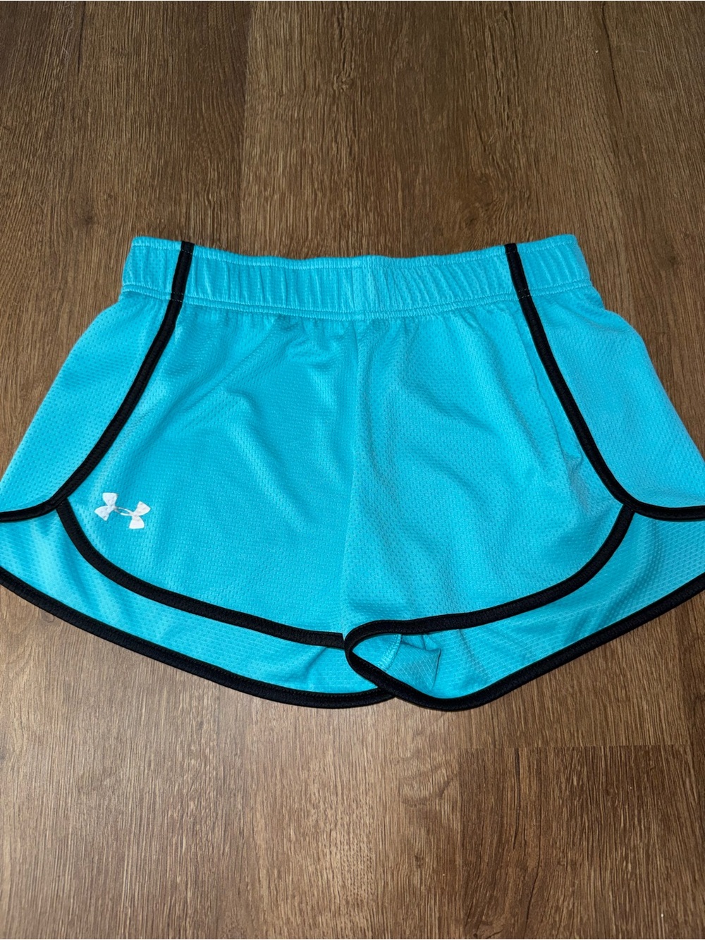 Under Armour Women's Running Shorts Heatgear Loose Fit Blue Black Size XS